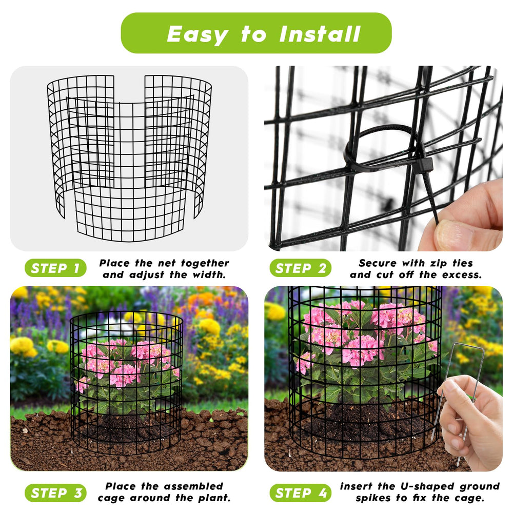 DFDNFF assembled cage around seedling demonstrating reliable animal protection