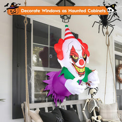 DFDNFF clown lit at night with LEDs for bright nighttime visibility