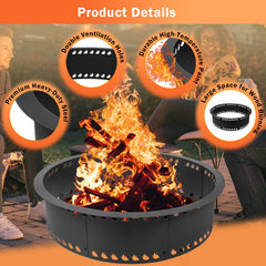 DFLU close-up of dual top and bottom vents illustrating improved airflow and cleaner burning benefit