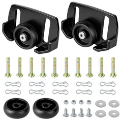 Dfnidy front view of skid shoes kit showing complete contents and quick installation benefit