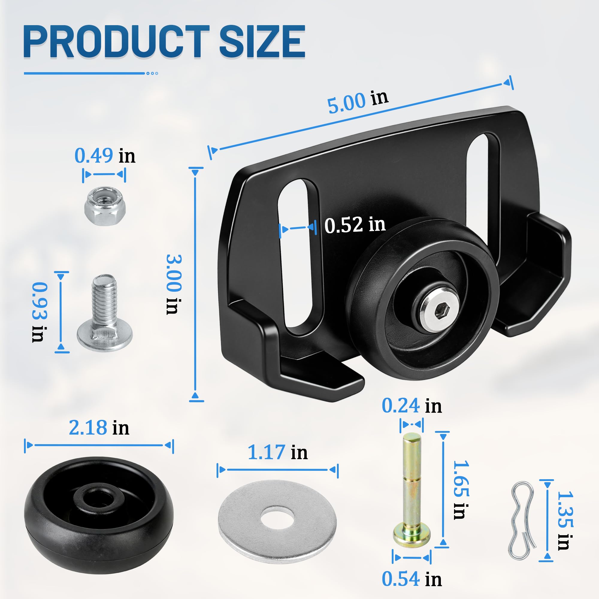 Dfnidy close-up of nylon wheel and axle offering smooth rolling and reduced scraping