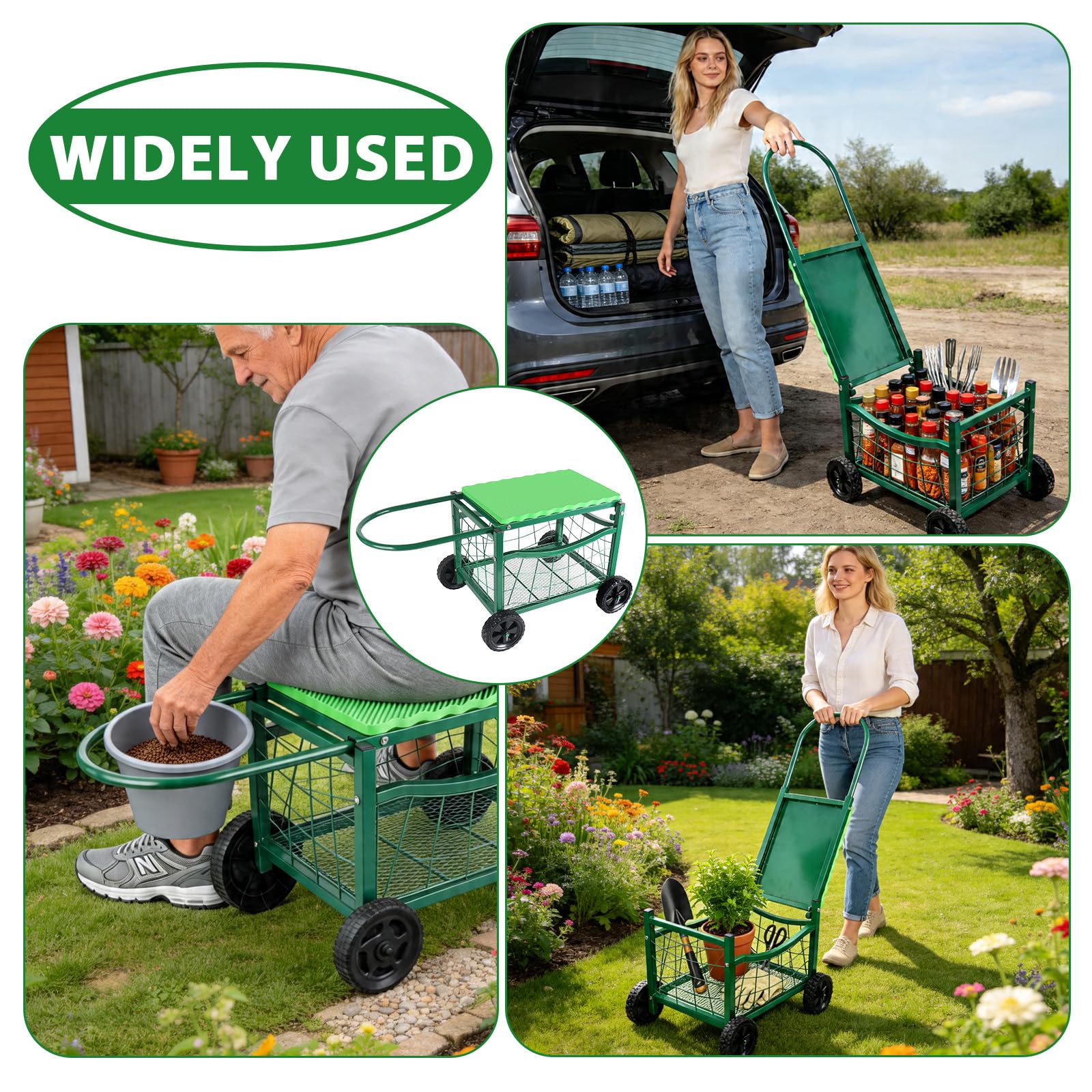 DGBAIZ metal frame with green finish for sturdy outdoor durability