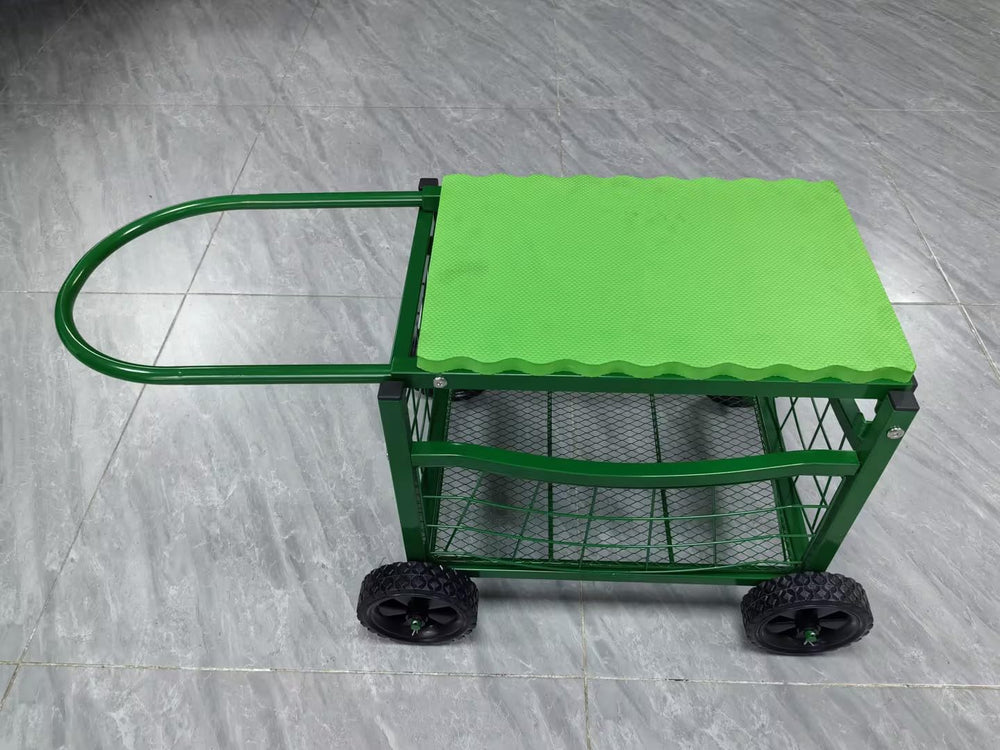 DGBAIZ rolling across patio path demonstrating smooth mobility and convenience