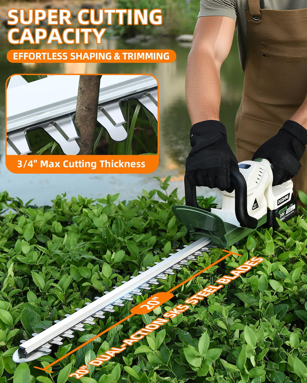DGQHME close-up of SK5 steel dual-action blades for durable, clean cutting