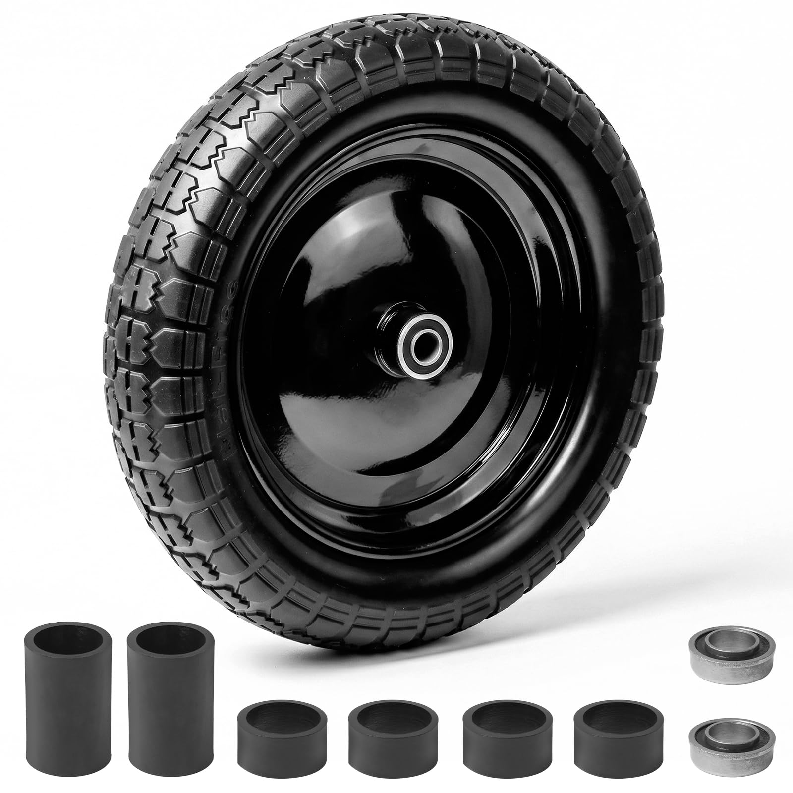 DGSL front tire view showing tread and sealed hub for reliable durability
