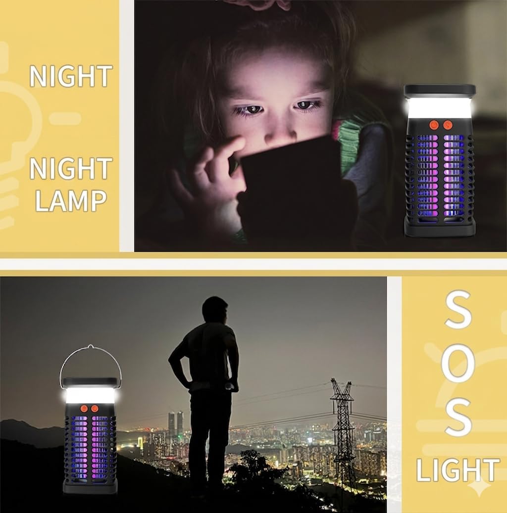 DgtlMstr on a camping table offering nighttime mosquito protection