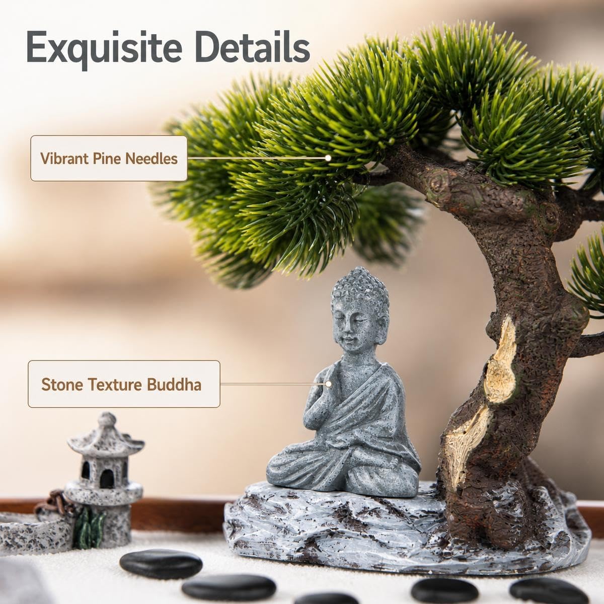dgudgu ten black stones on white sand creating contrast for mindful design