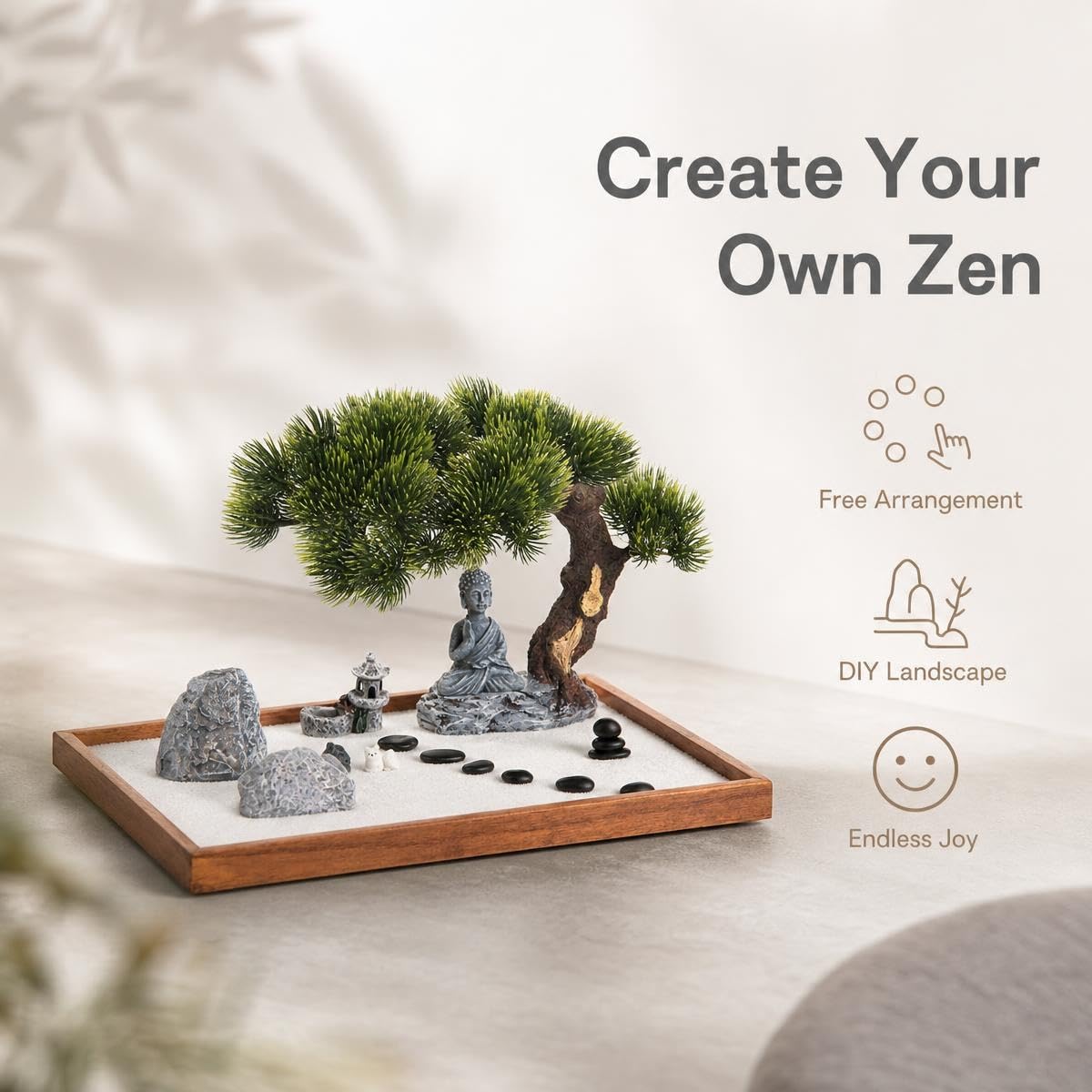 dgudgu miniature bonsai pine adding evergreen visual balance and focus