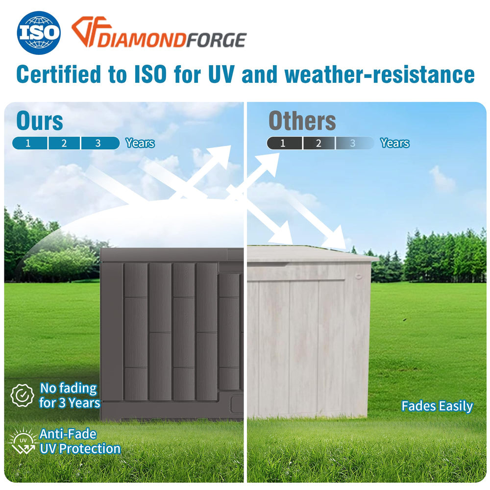 DIAMONDFORGE close-up resin texture illustrating durable weatherproof surface