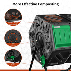 DIAMONDFORGE interior fins close up improving aeration and breaking clumps for efficient composting