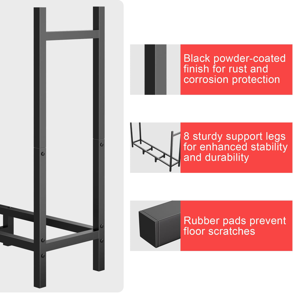DIAMONDFORGE rack next to chair for scale showing compact 4ft storage advantage
