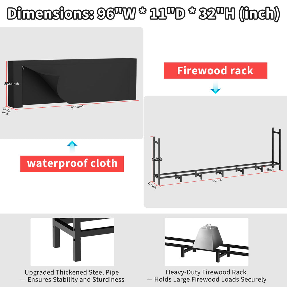 DIAMONDFORGE stacked logs inside rack illustrating easy access and organization