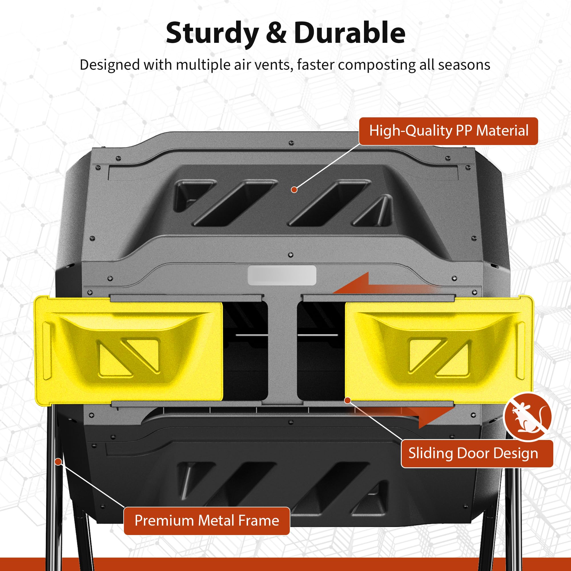 DIAMONDFORGE sturdy steel frame base providing stable outdoor support and durability