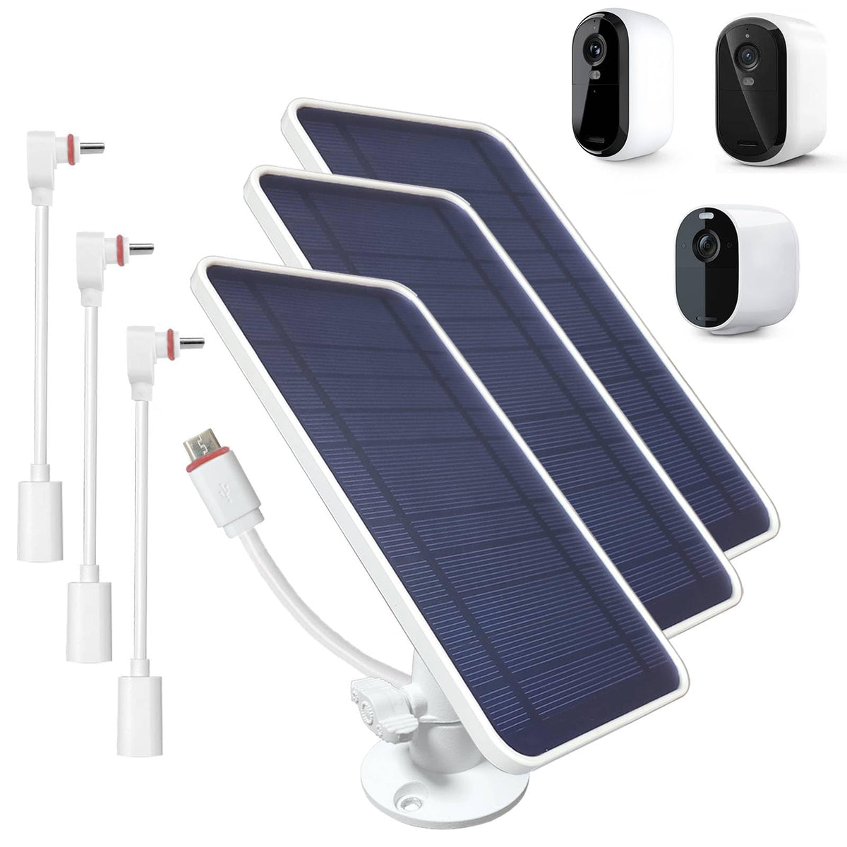 DIANMU front view of three-panel pack showing compact weatherproof design and reliable charging