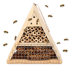 Diaotec elderberry mason bee house front view showing durable shelter and attractive look
