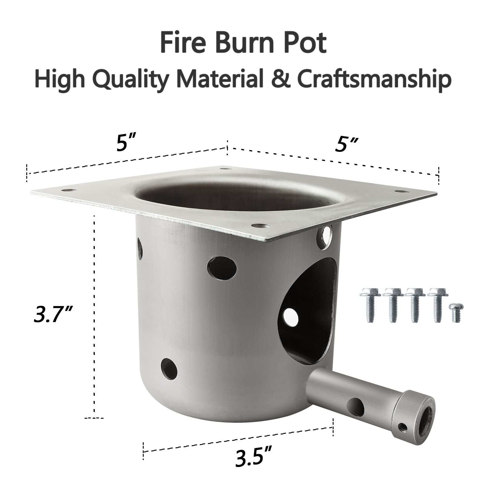dibay close-up of fire burn pot showing durable fit and improved combustion