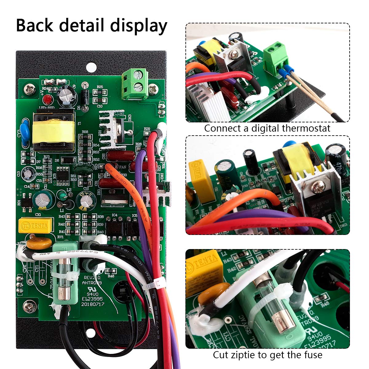 dibay probe hanger and fuse laid out showing included parts for easy replacement