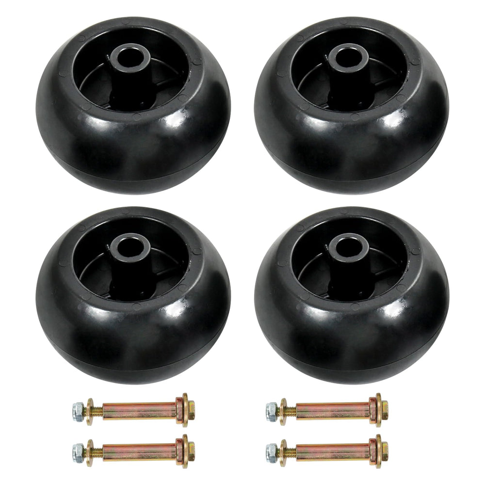 DICMIC front view of 4-piece deck wheel kit showing components and durable finish