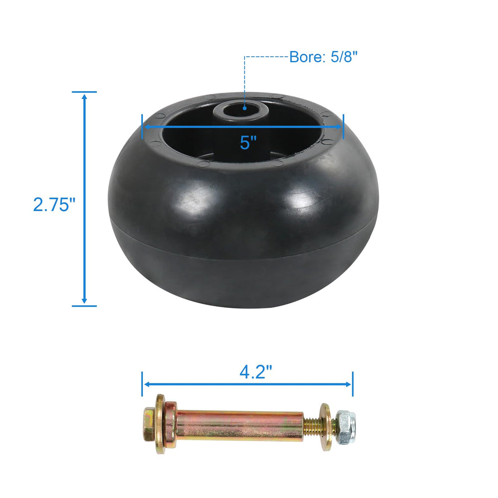 DICMIC wheel mounted on mower deck demonstrating anti-scalp protection benefit