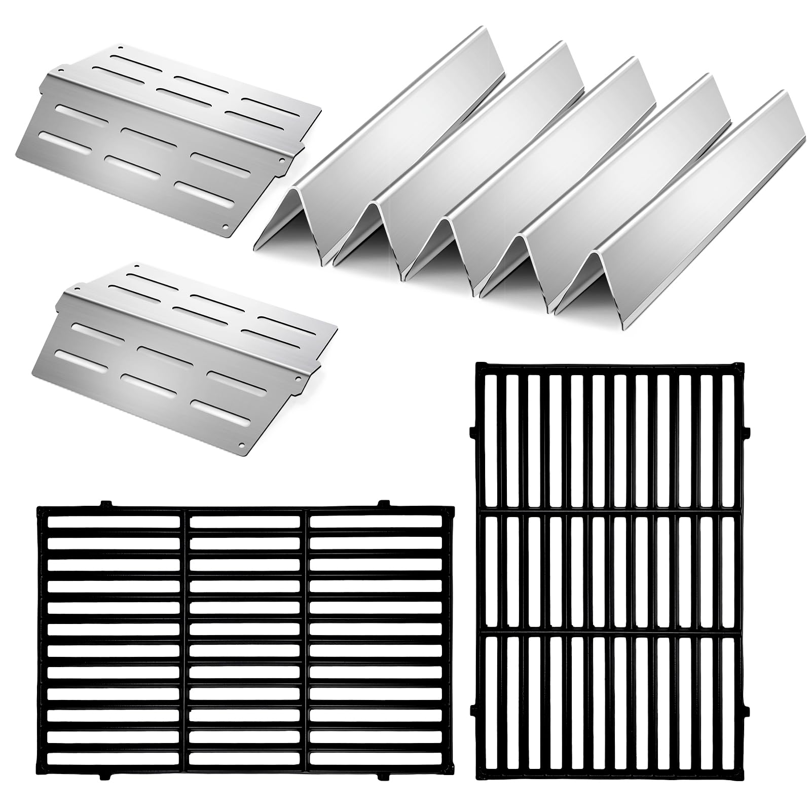 Dictirdy front view complete set showing grates and bars for easy replacement