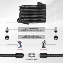 DiDiWash arranged quick-connect kit components for fast tool-free hookups