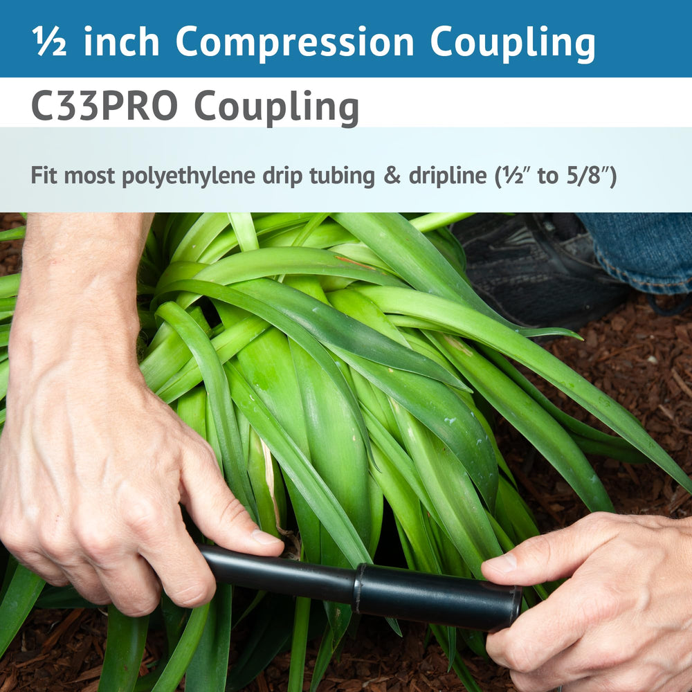 DIG coupling connected and running water during leak test showing dependable seal