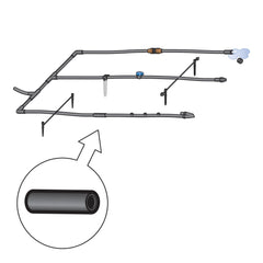 DIG coupling joined to ½ inch tubing demonstrating quick push-in installation
