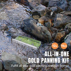 DigNew close-up of 12-inch aluminum sluice highlighting lightweight corrosion-resistant frame
