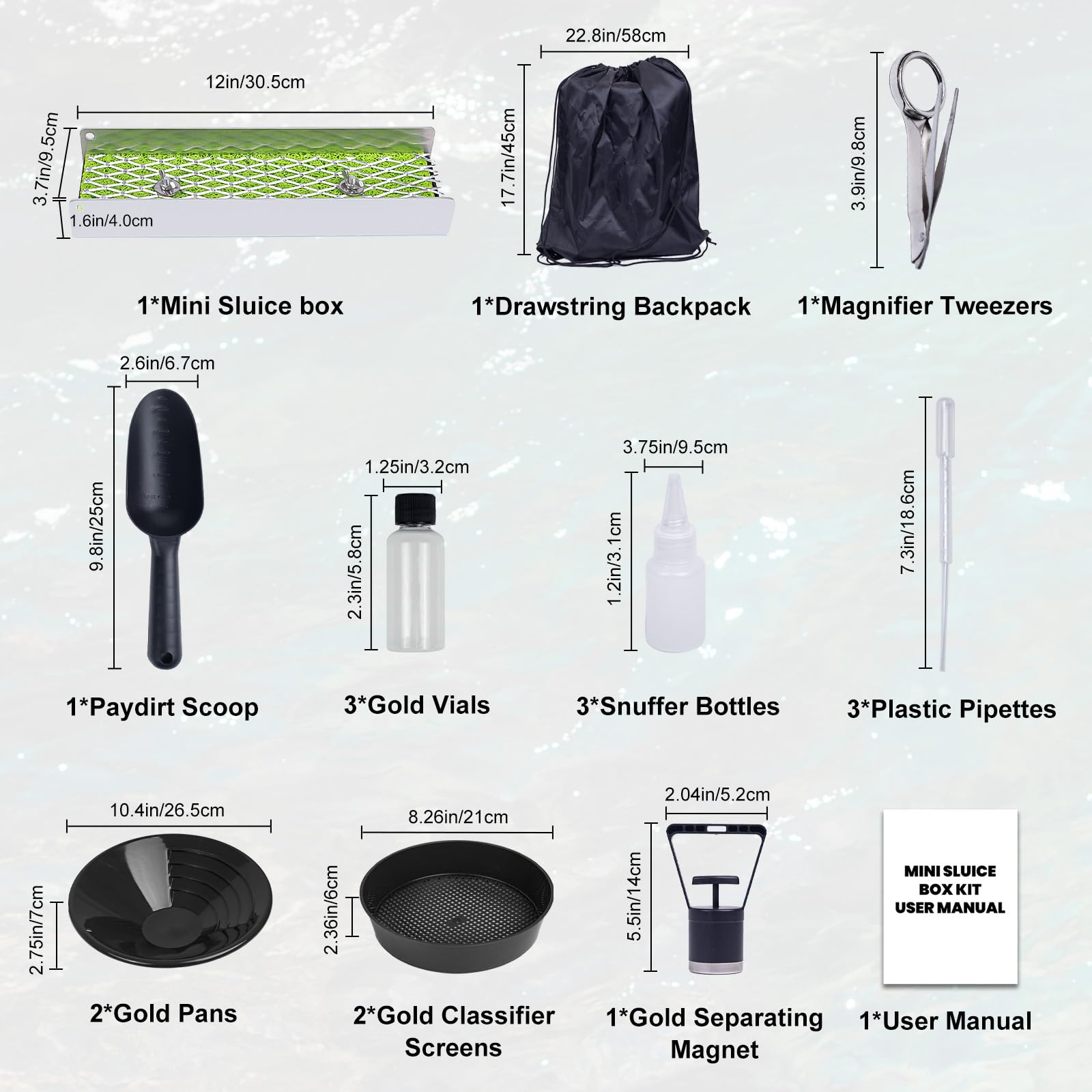 DigNew snuffer bottles, vials and pipettes laid out to demonstrate secure concentrate storage
