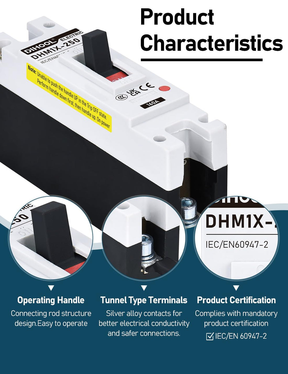 DIHOOL label and specifications closeup giving installers clear rating information benefit