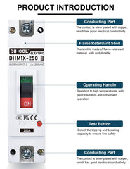 DIHOOL mounting holes close-up showing screw-mount points for secure installation