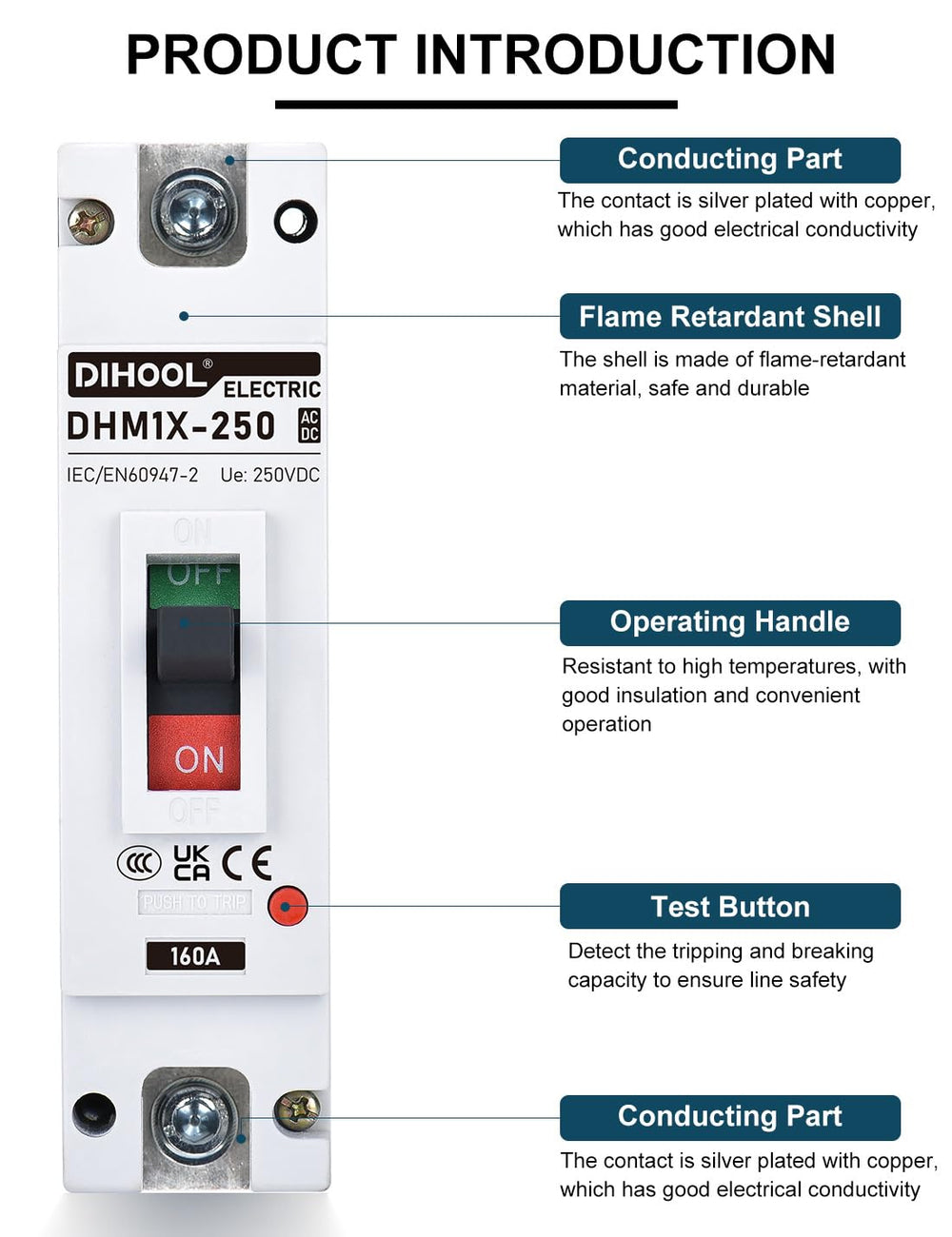 DIHOOL side profile with dimensions highlighting compact size benefit