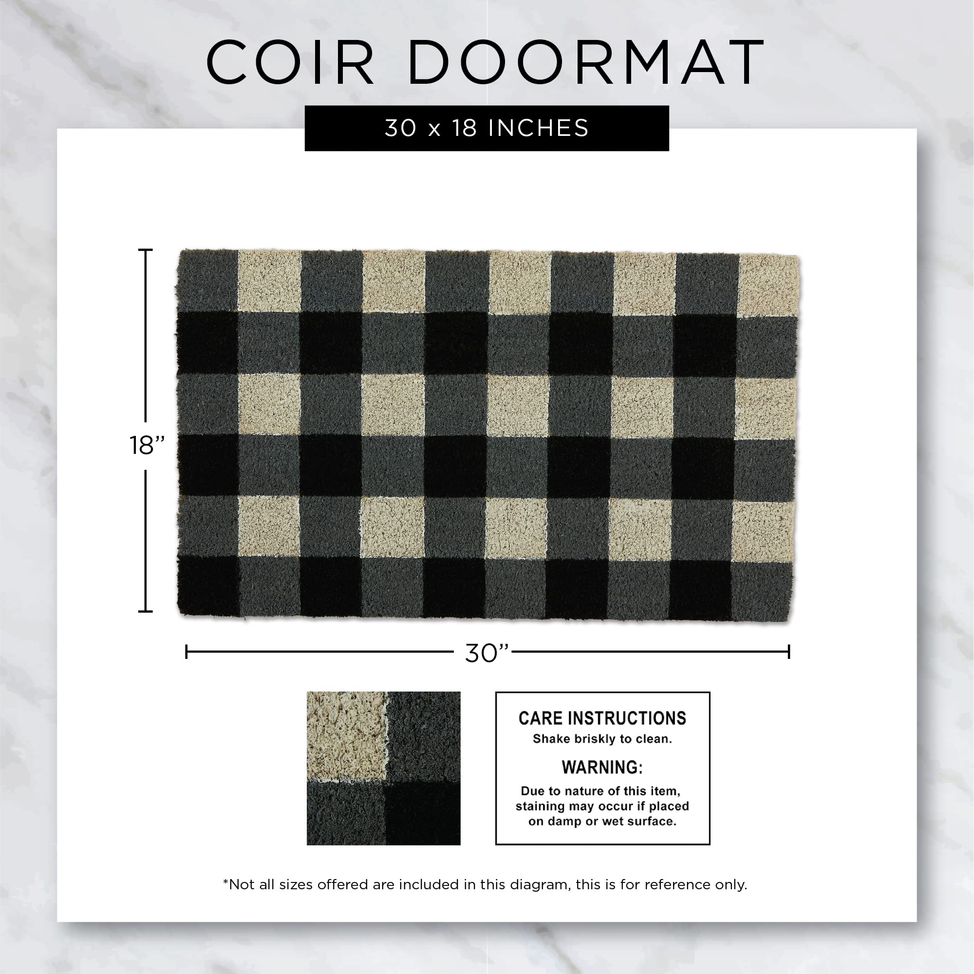 DII doormat on styled porch illustrating decorative appeal and functional use