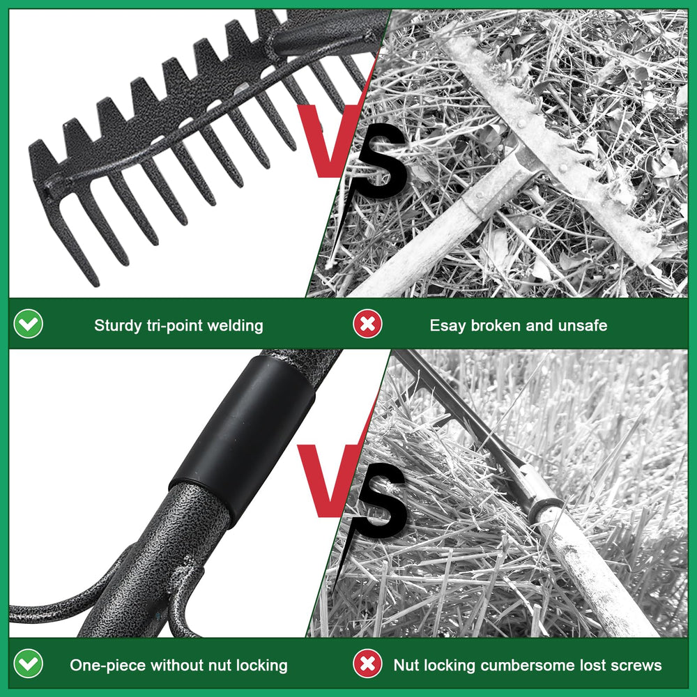 DIIG close-up of 17 metal tines demonstrating penetrating and leveling performance