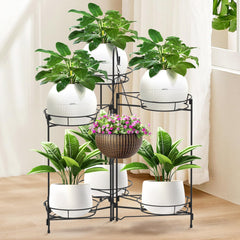 DiiKoo front view of six-tier stand showing neat plant display and space-saving benefit