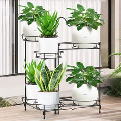 DiiKoo tiered stand styled in living room adding vertical greenery and decor impact