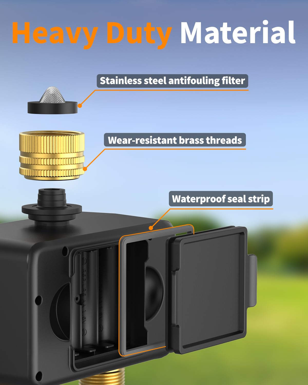 Diivoo size and scale by hose showing compact design and easy installation