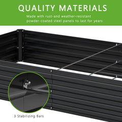 DIIYIV assembled raised bed full-length view offering ample planting area
