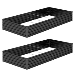 DIIYIV front packaging showing two galvanized raised garden beds and benefits