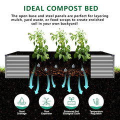 DIIYIV planted raised bed in backyard showing organized vegetable layout