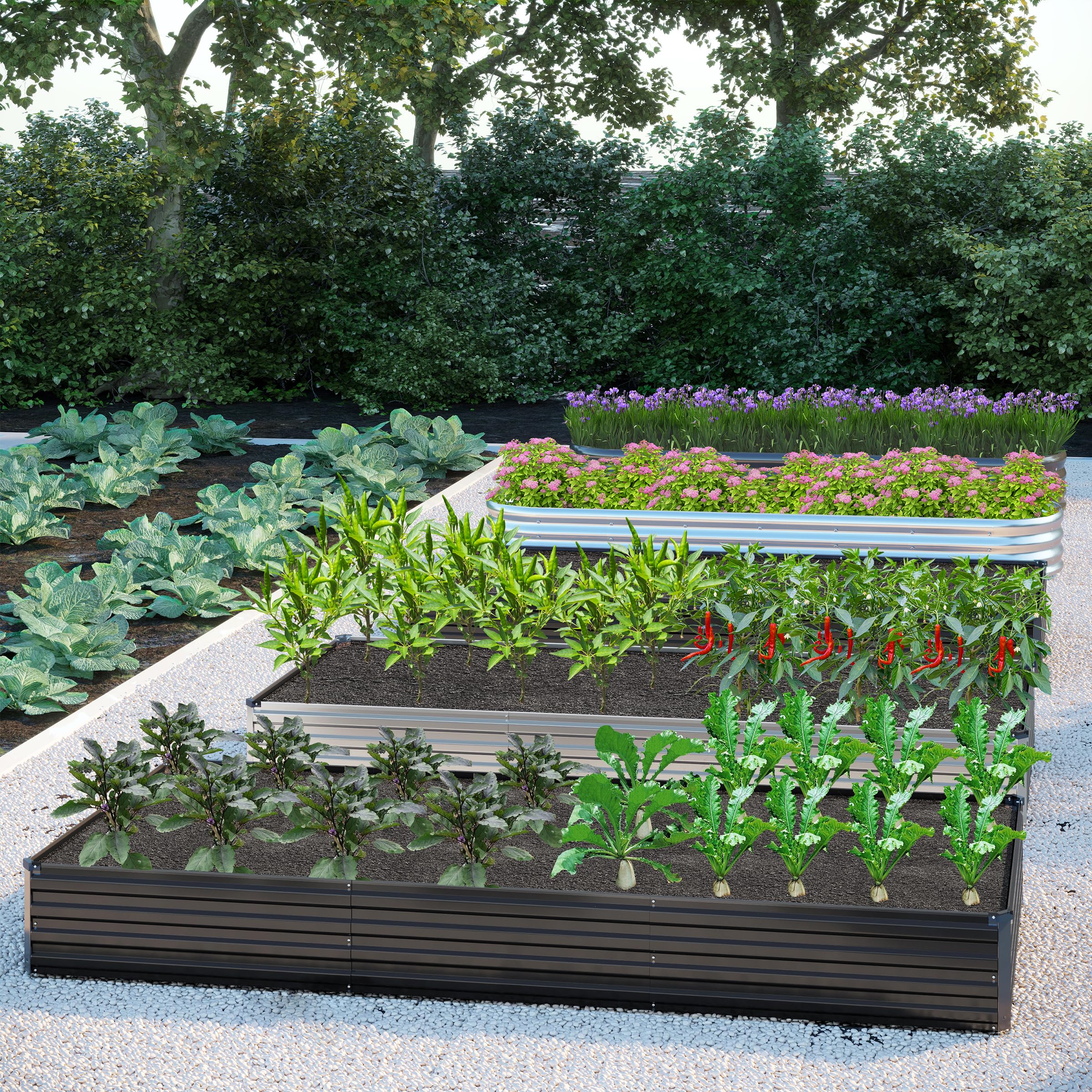 DIIYIV two beds side-by-side showing expanded planting layout flexibility
