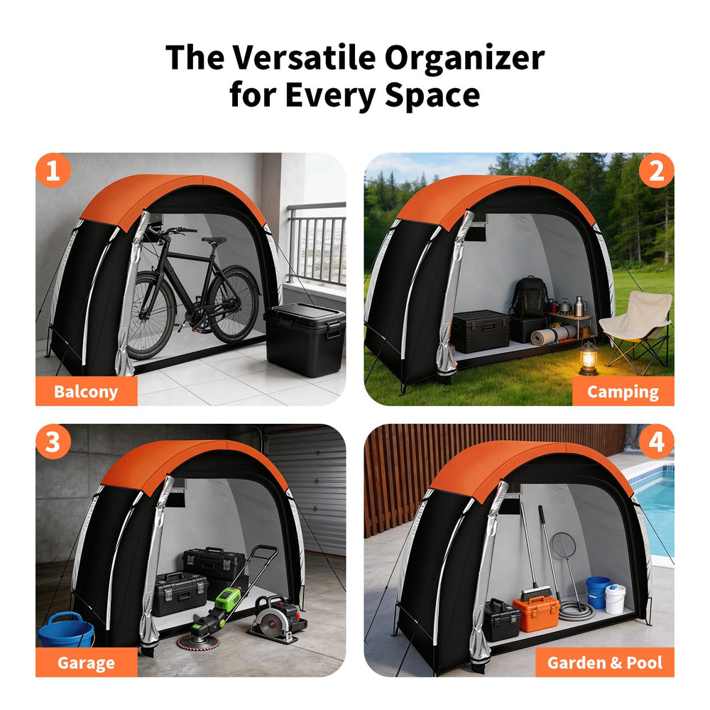 Dikutar interior with two bikes demonstrating space and secure storage