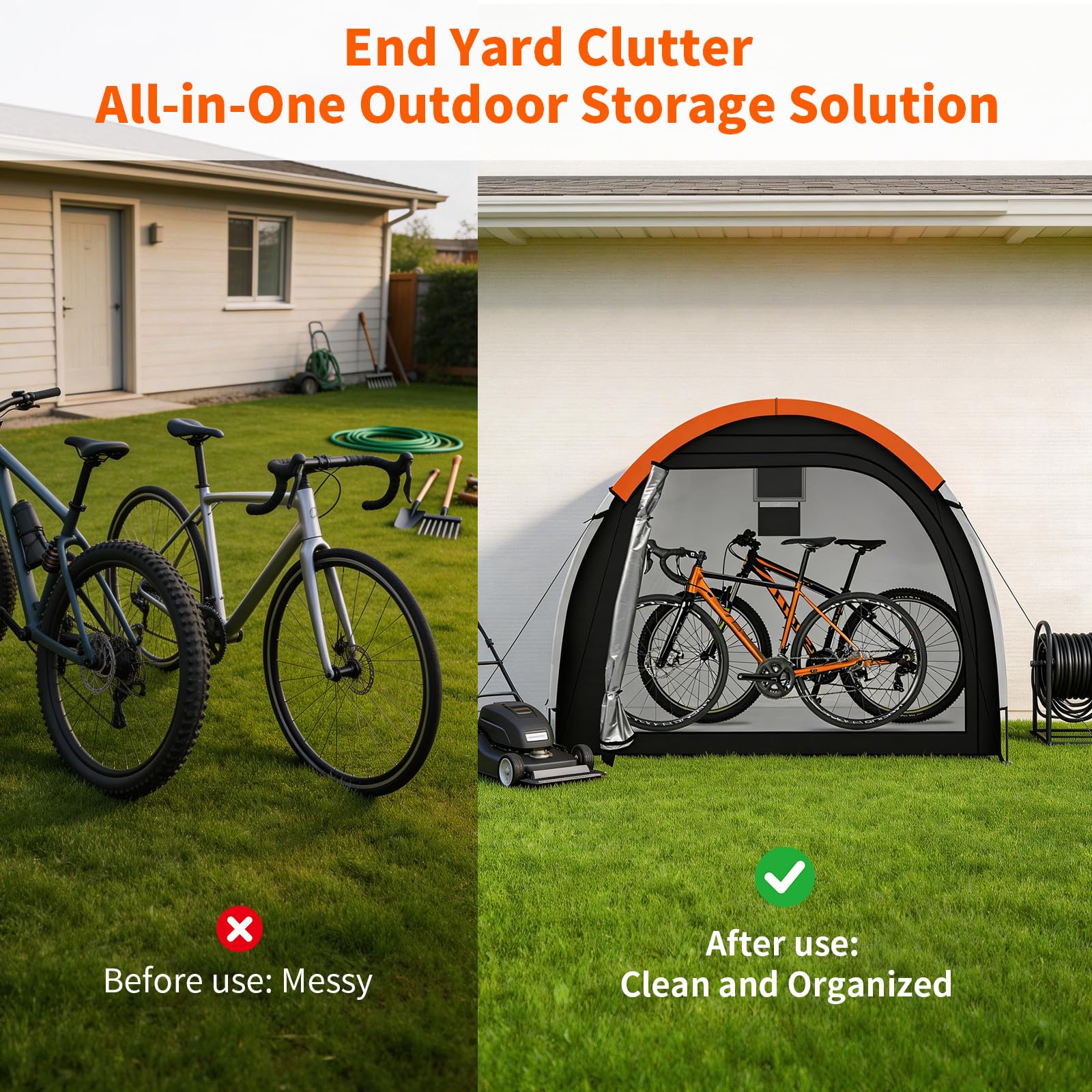 Dikutar poles and stakes kit displayed for fast tool-free assembly