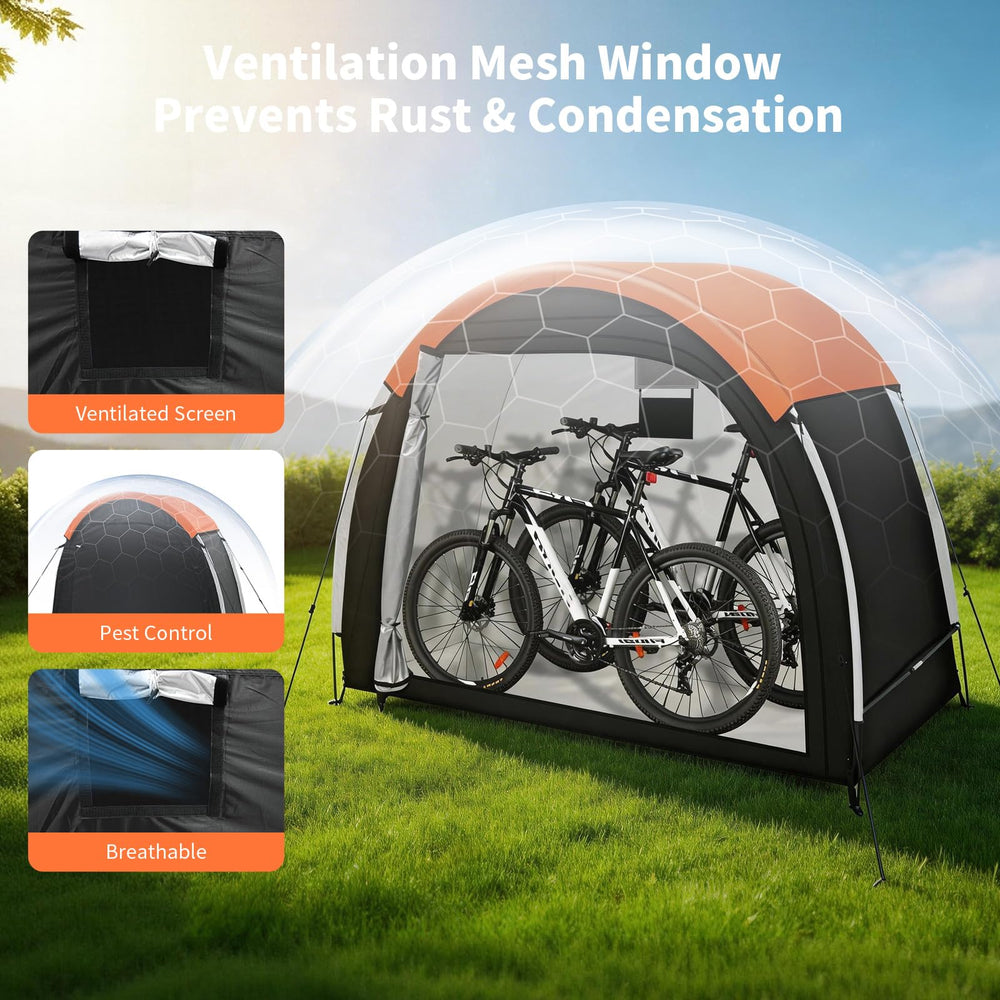 Dikutar top rain cover detail illustrating extra water-shedding protection