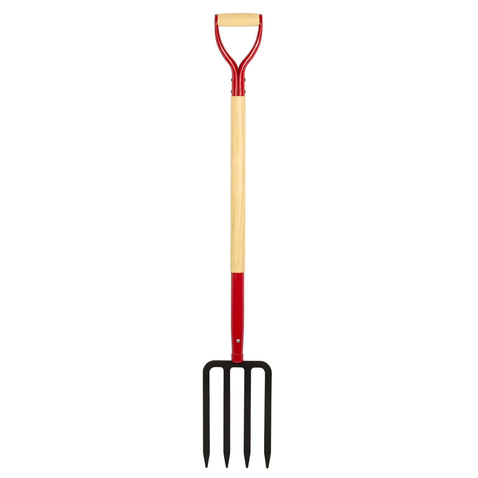 Dikuyeel front view of full 45-inch fork showing sturdy head and handle for reliable digging