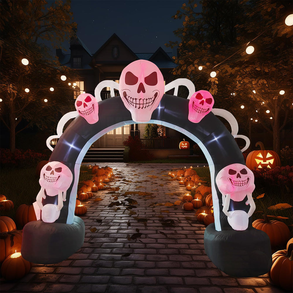 DILENK front view of skull archway showing dramatic entrance and curb appeal