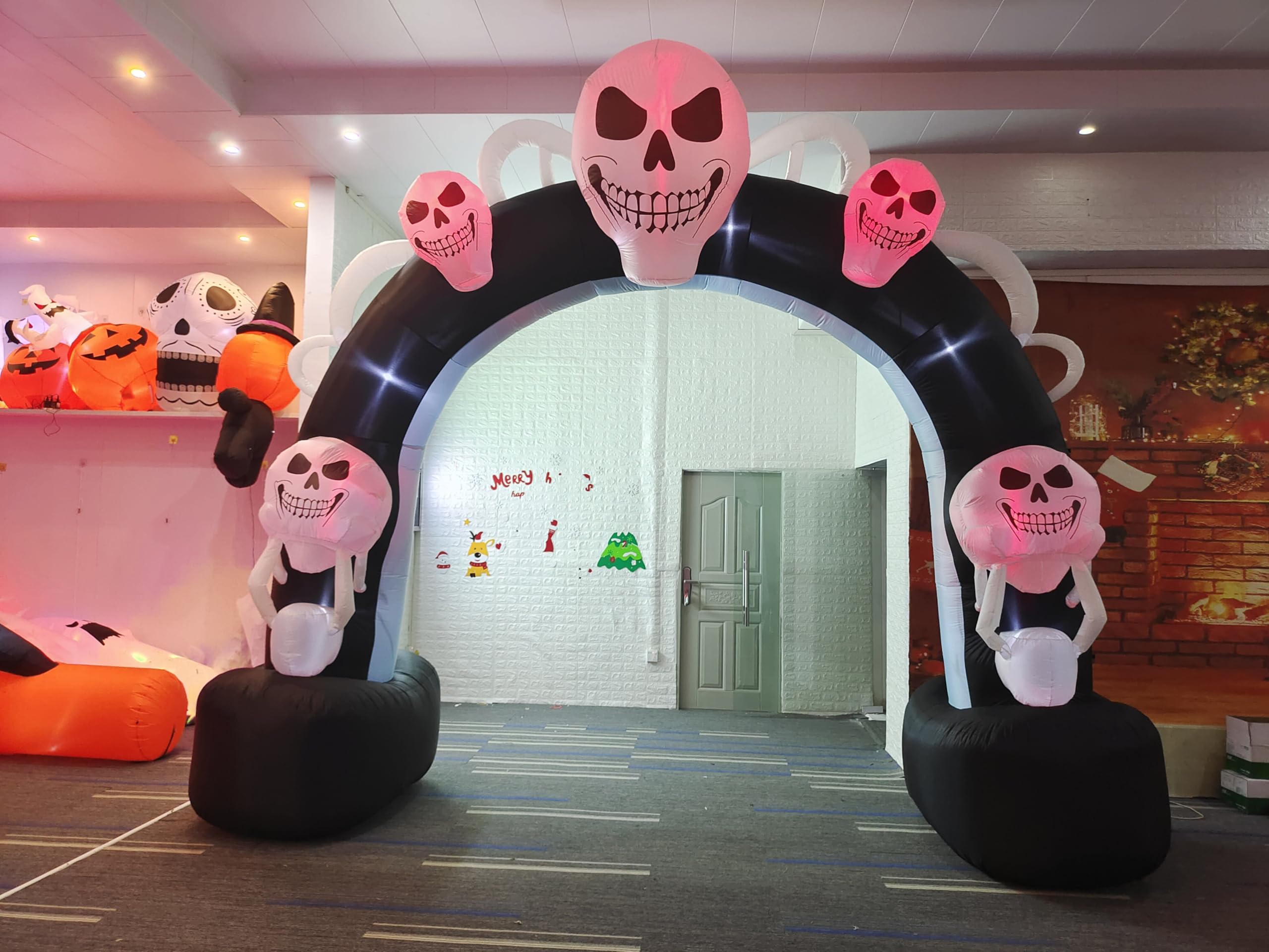 DILENK archway in a yard party setting creating a memorable Halloween backdrop