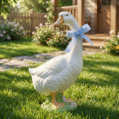 DiliComing goose front view showing classic white finish and charm