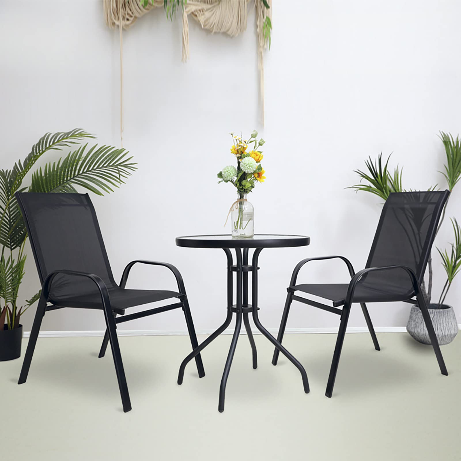 DIMAR GARDEN close view of black finish texture showing weather-resistant coating that helps prevent rust