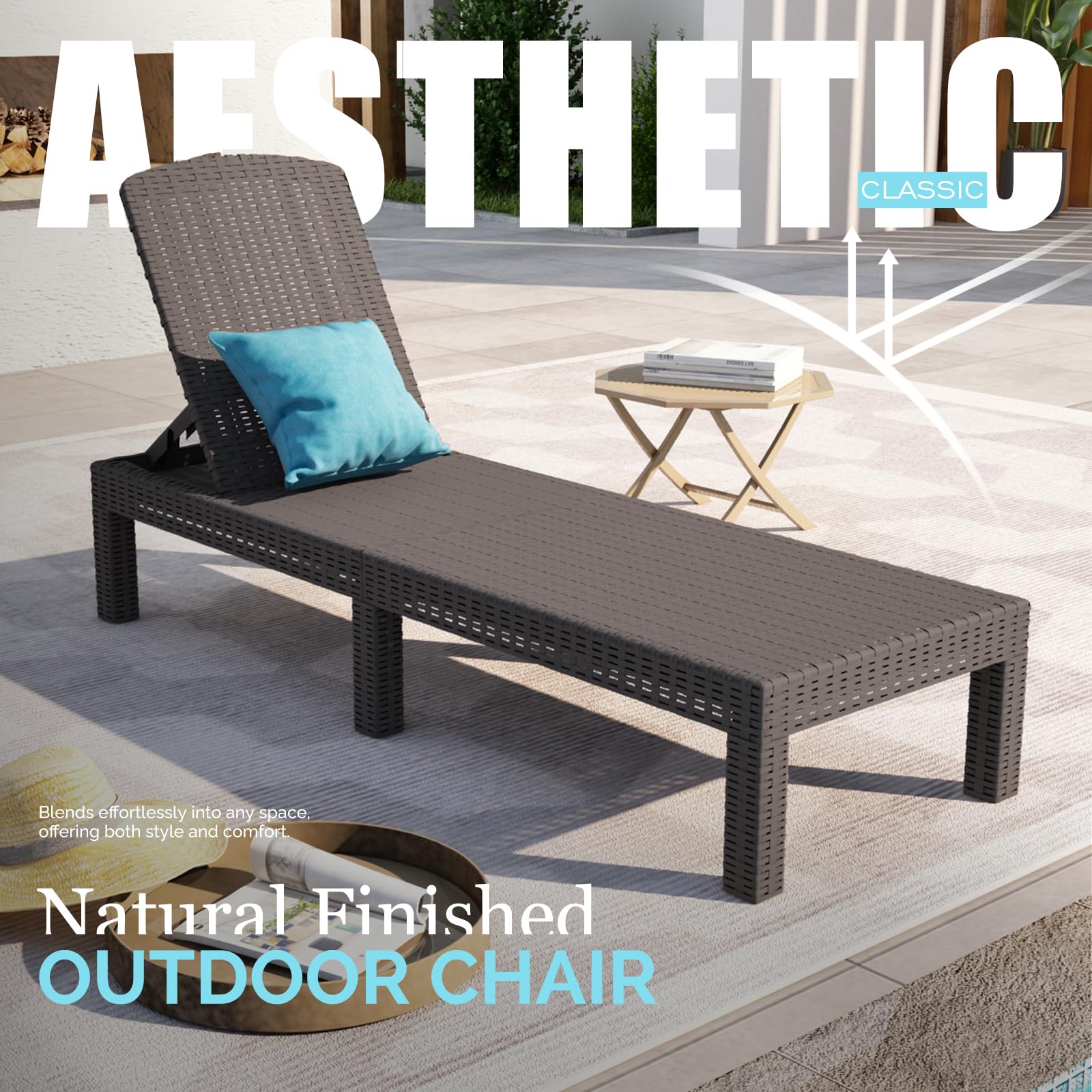 DIMAR GARDEN side profile highlighting recline positions and ergonomic support benefits